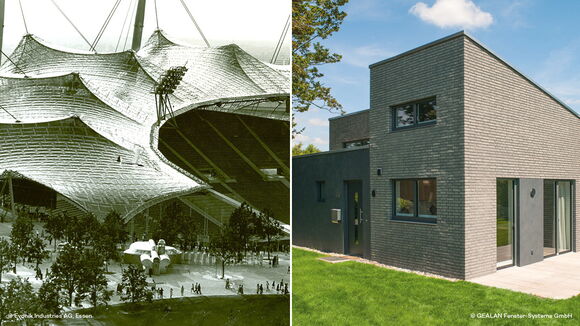 PLEXIGLAS® in architecture: Roof of the Olympic Stadium in Munich and GEALAN window systems