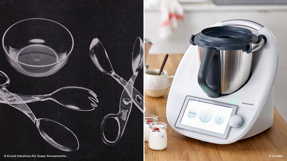 Salad cutlery made of PMMA and the thermomix